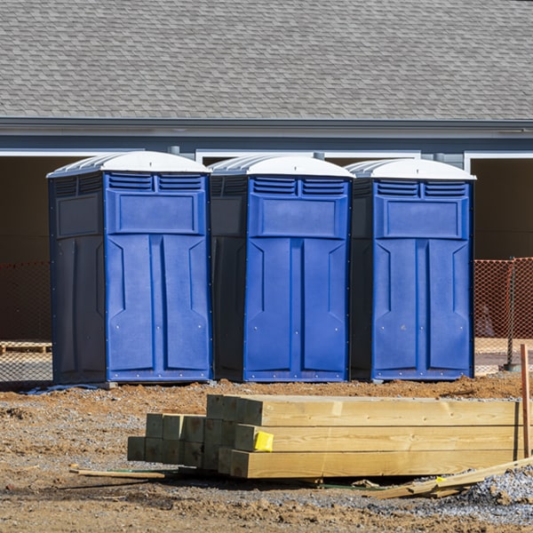 what is the expected delivery and pickup timeframe for the portable toilets in Shoal Creek